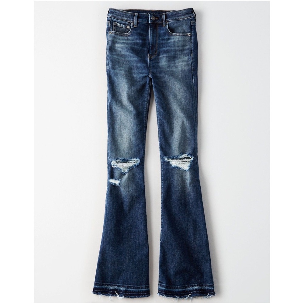 American Eagle Highest Rise Flare Jeans 14 short